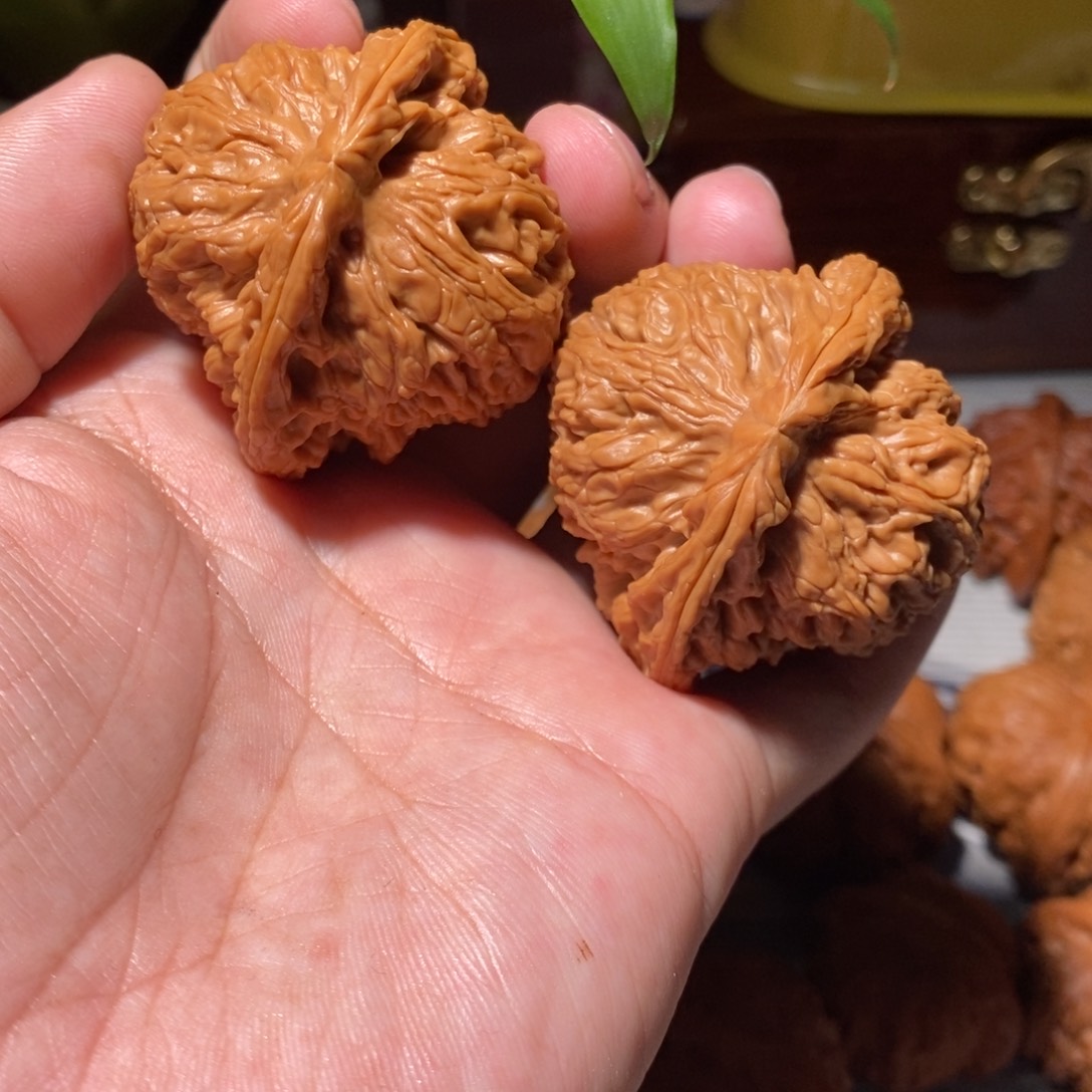 清***吟文玩核桃把件007南将石47尺