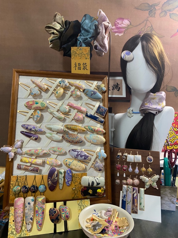 手作直播间宋锦发夹等饰品 纯手工制作默认微瑕完美主义慎拍