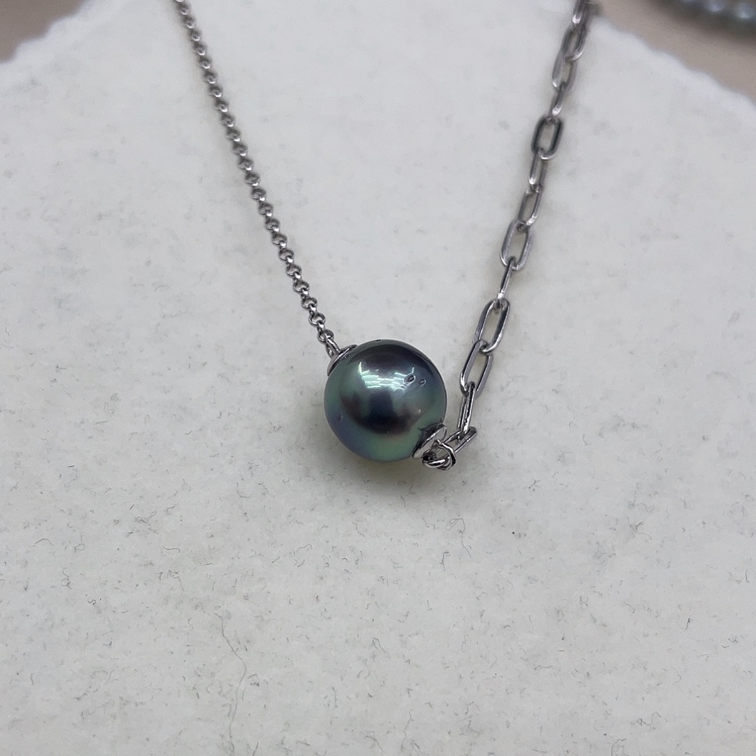 海水珍珠颈饰银S925镶嵌