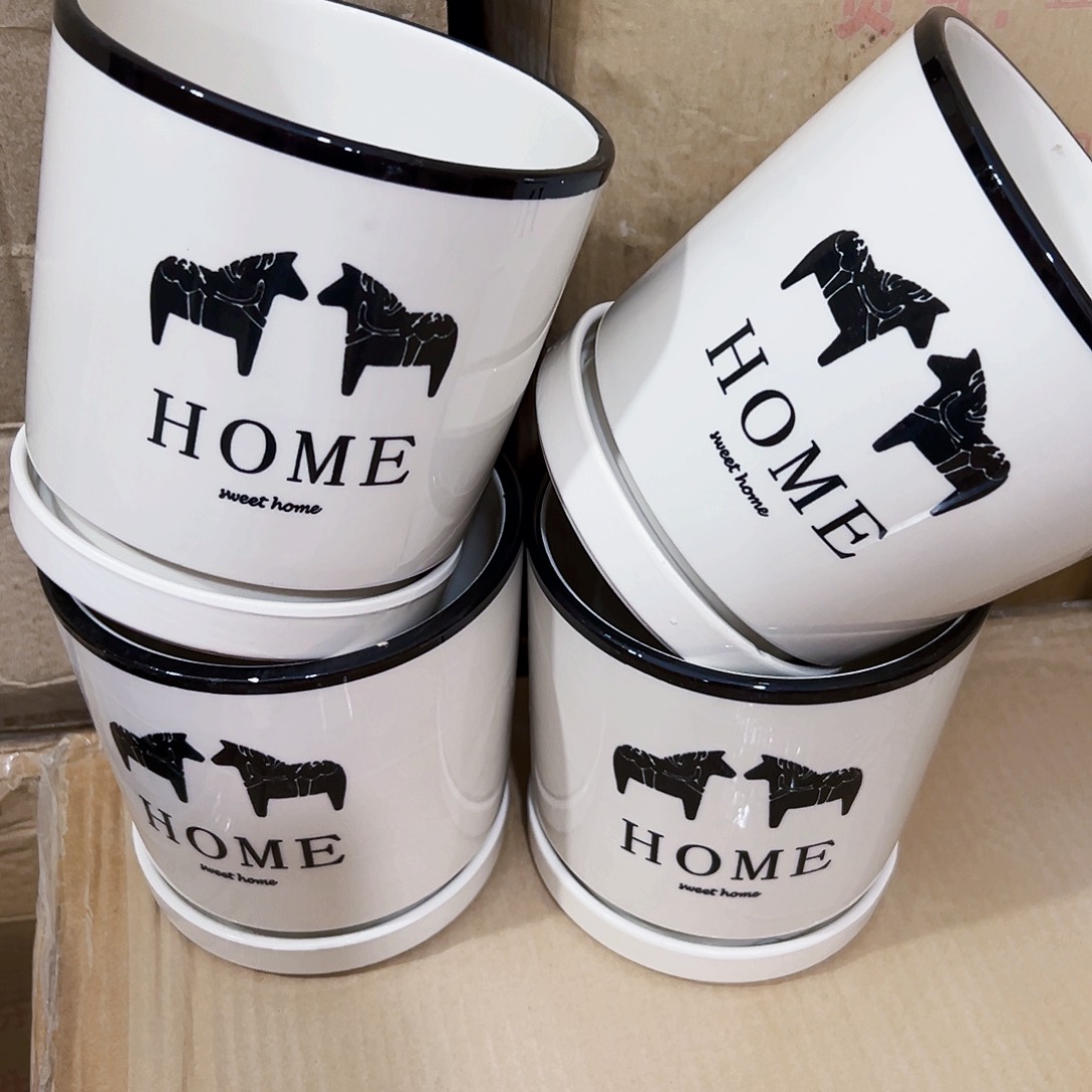 有孔外贸尾单陶瓷花盆凑单10米包邮