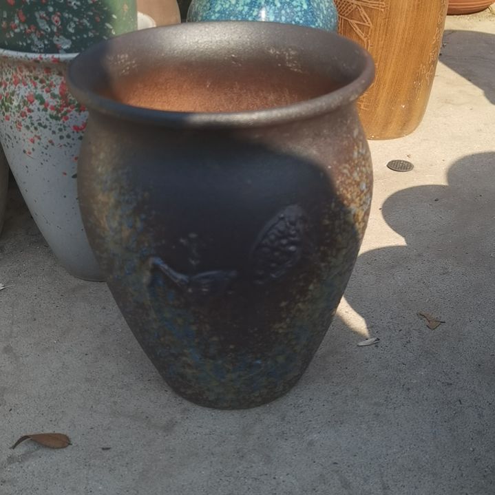 红陶口20高27一个盆子