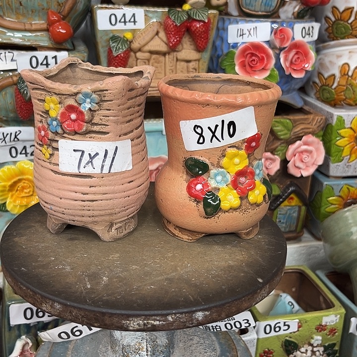 紫砂花盆粗陶材质多肉花盆