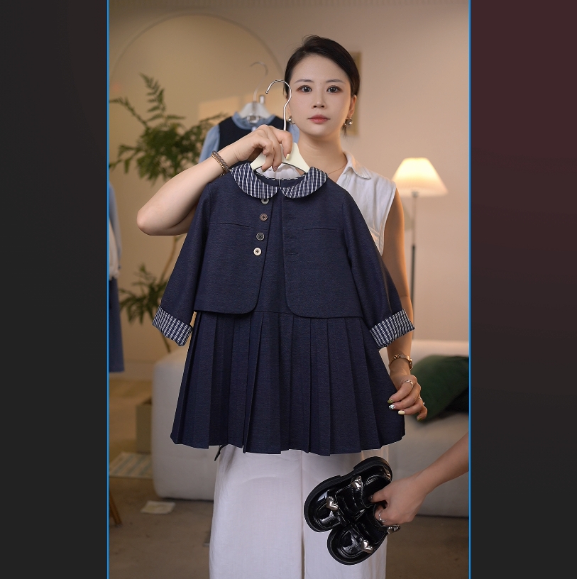 【蔓星】秋季套装2025新款女童初秋时尚甜美学院风套装Q26236