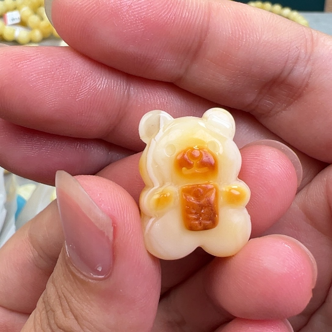 未镶嵌琥珀手链熊