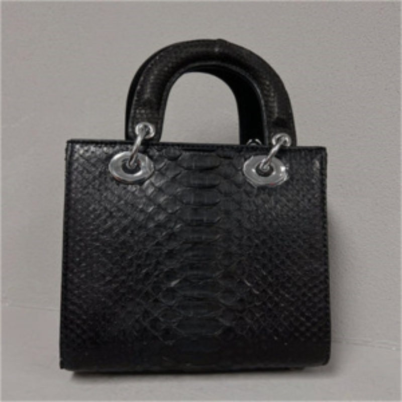 大麦定制单肩包（DM808蛇皮黑色）长20*宽18*高8cm