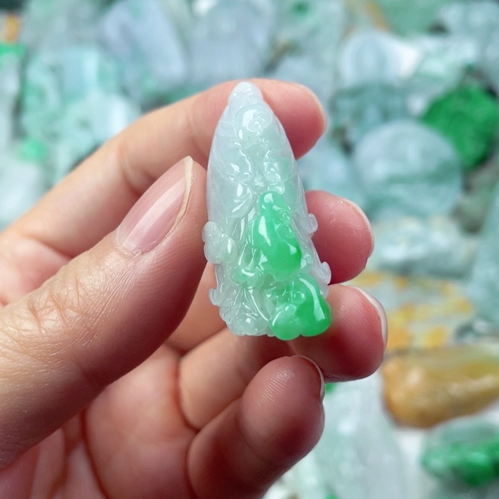 翡翠未镶嵌吊坠(不含链)