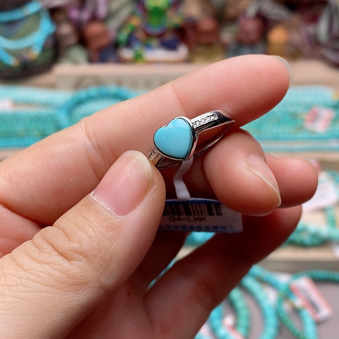 绿松石珠宝奇石银S925镶嵌