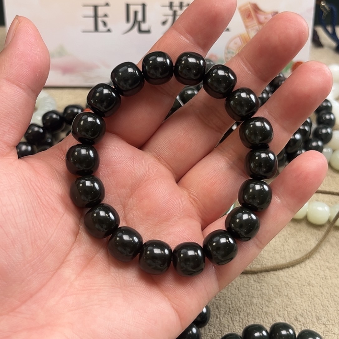 手链未镶嵌和田玉（糖玉）