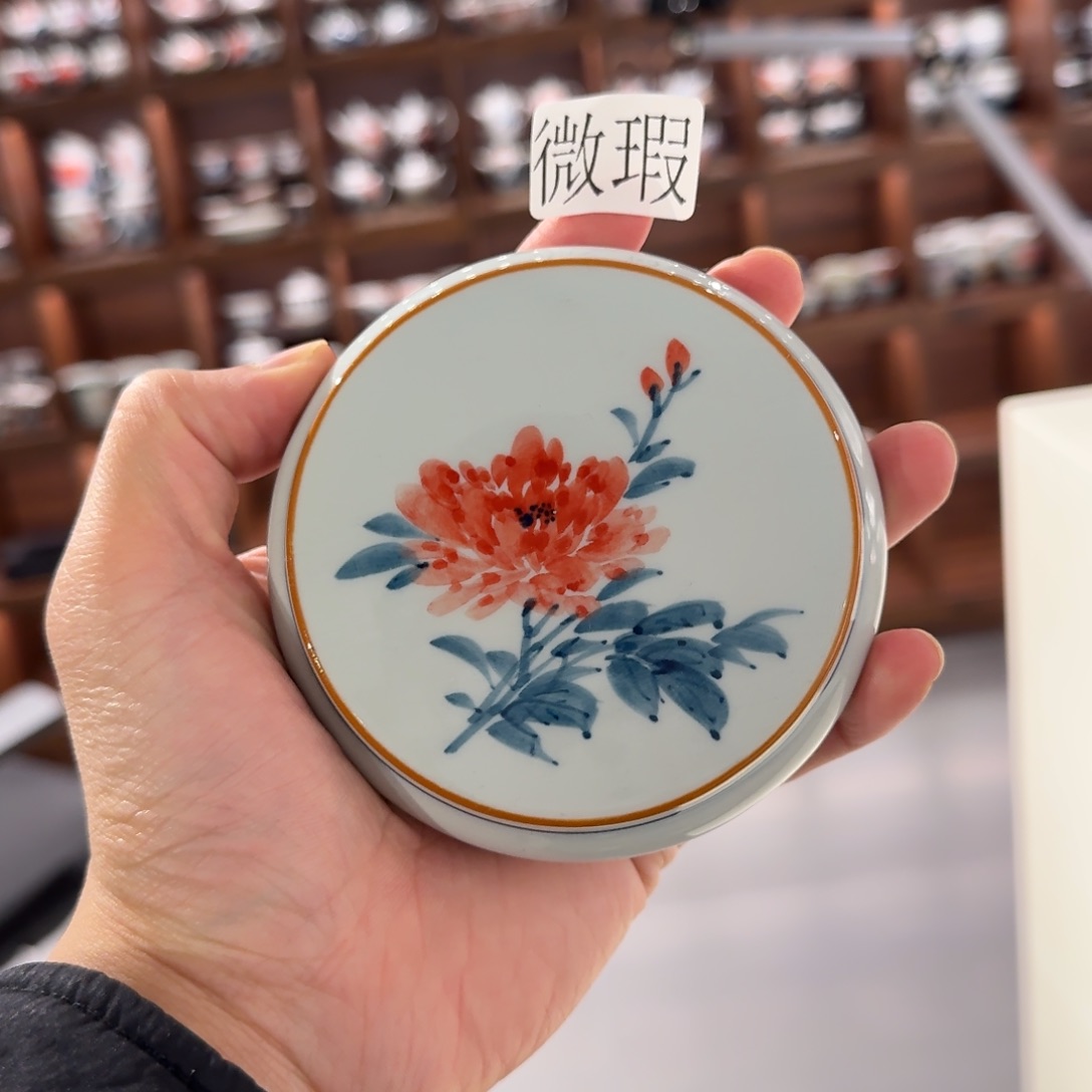 釉下手绘茶具微瑕