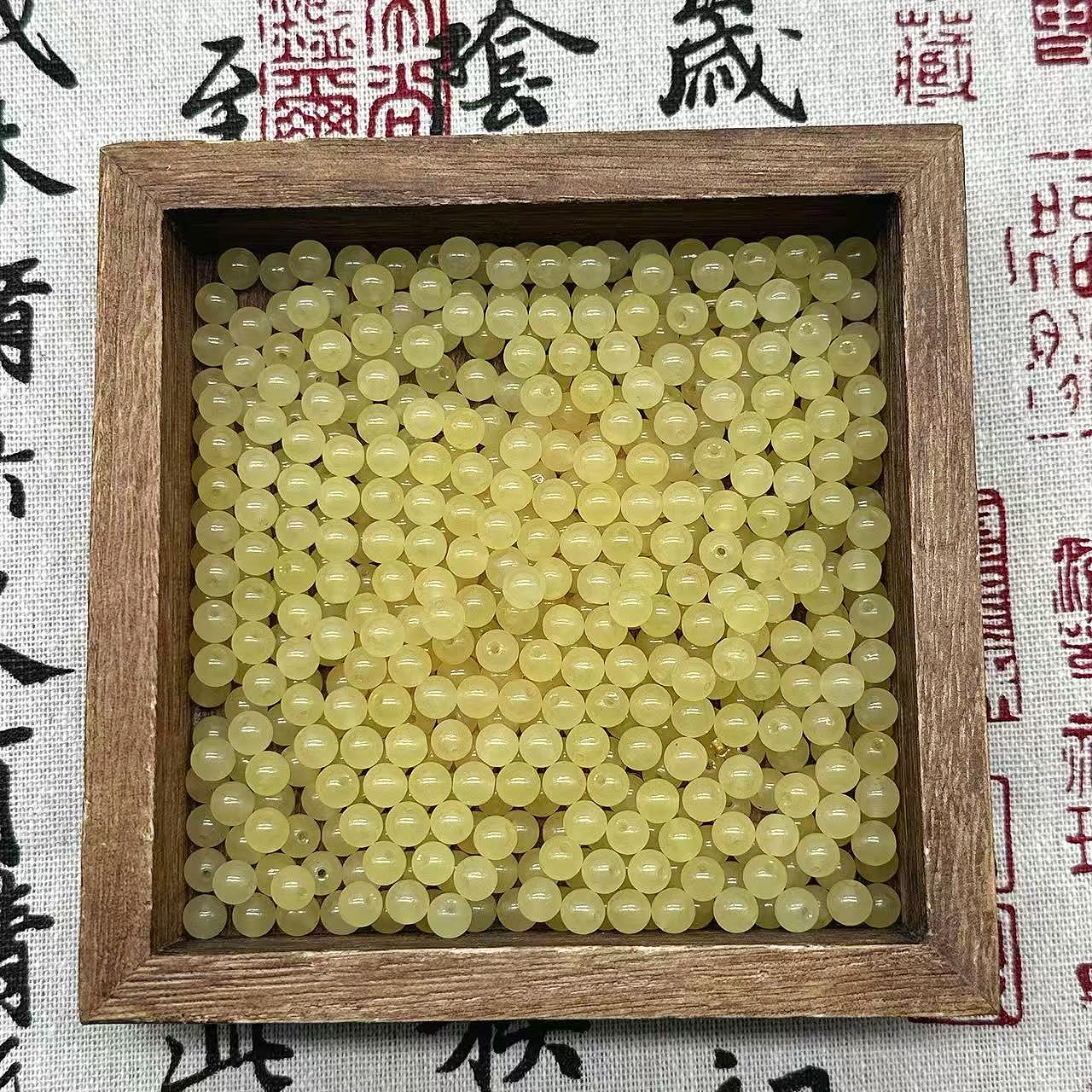 【柠檬6mm】石英质玉散珠 手工串珠diy散珠多样性发一