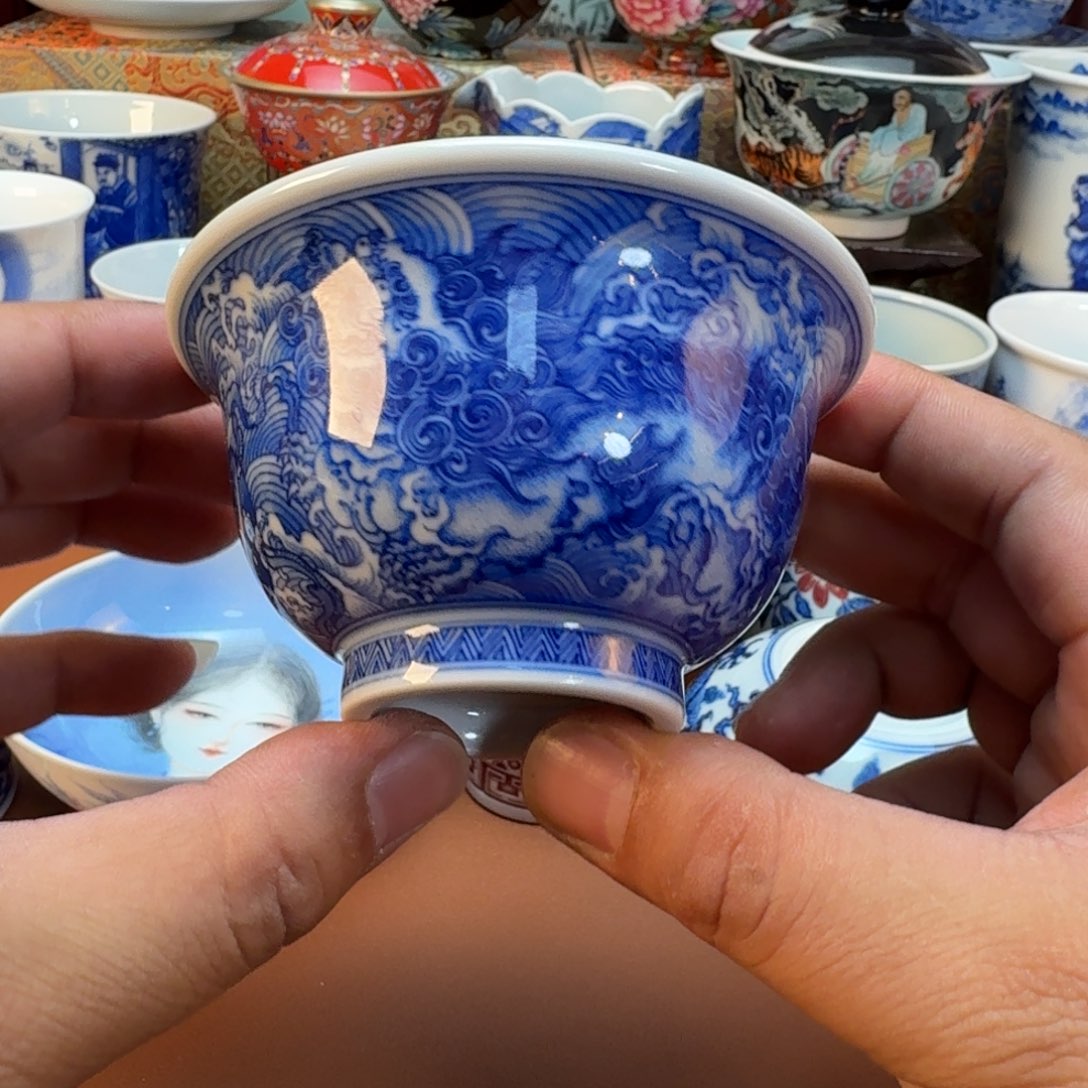 安***一陶杯子景德镇全手工手工手绘瓷器