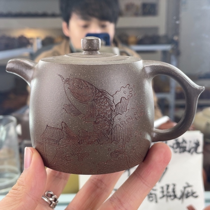 紫砂茶壶220cc青段茶壶