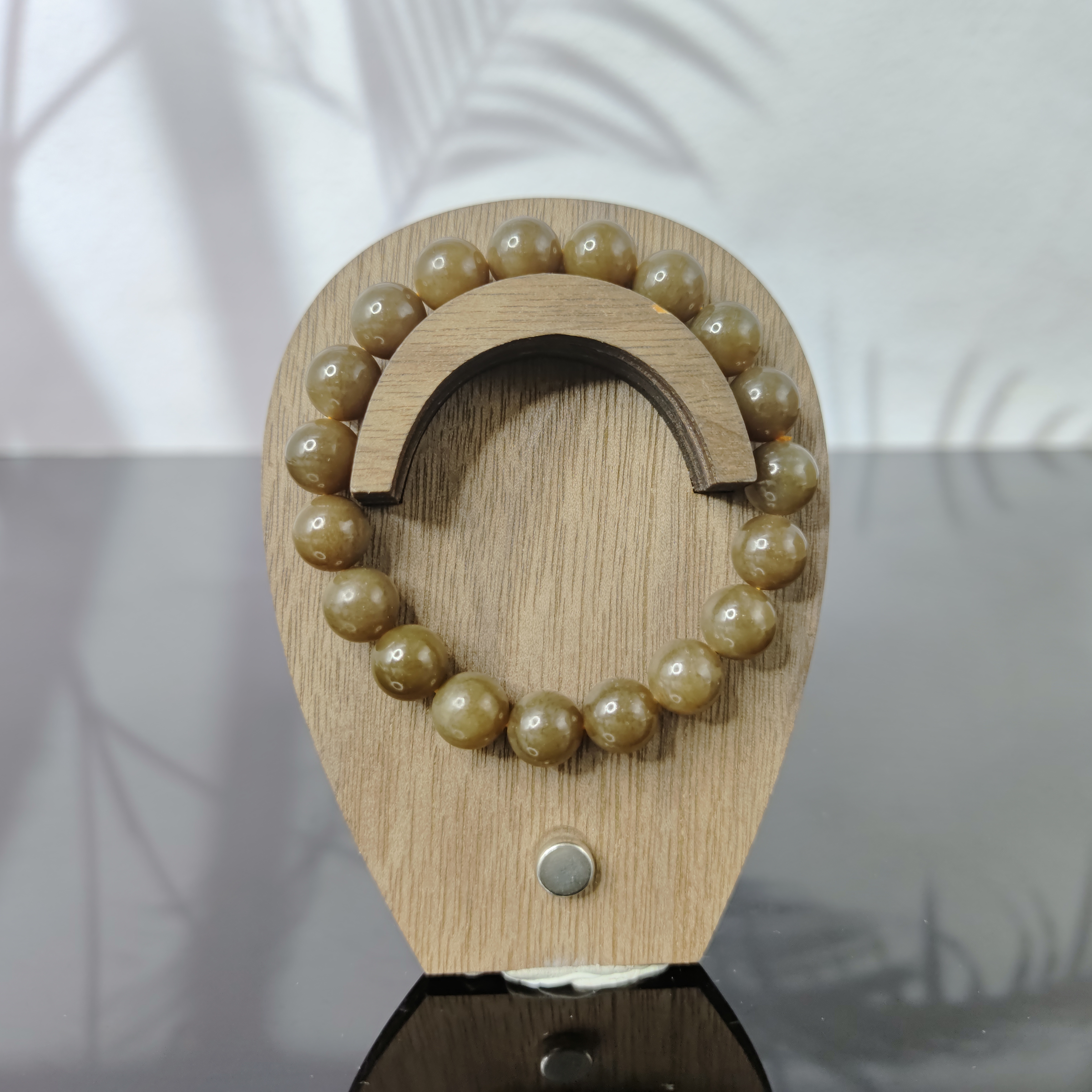 F和田玉圆珠手串（卡8）1006