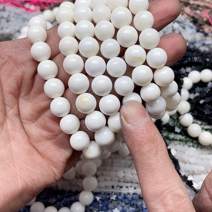 玛瑙/玉髓珠宝半成品合金一条10mm车车手串