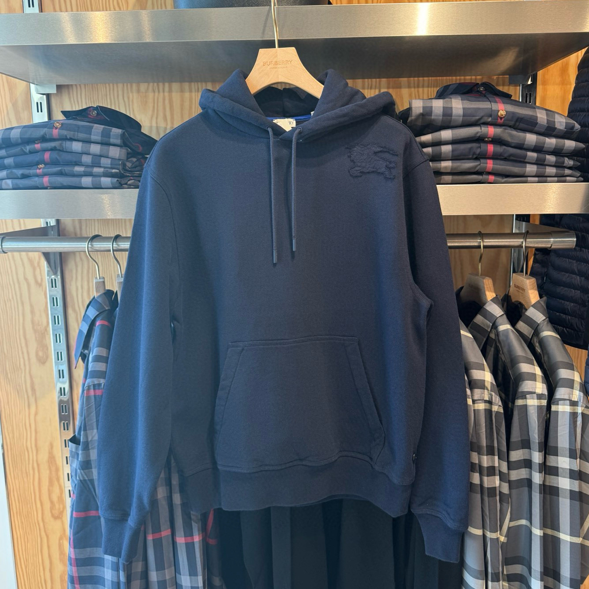 未使用 BURBERRY/博柏利 男装专柜款战马加绒 连帽卫衣80946101