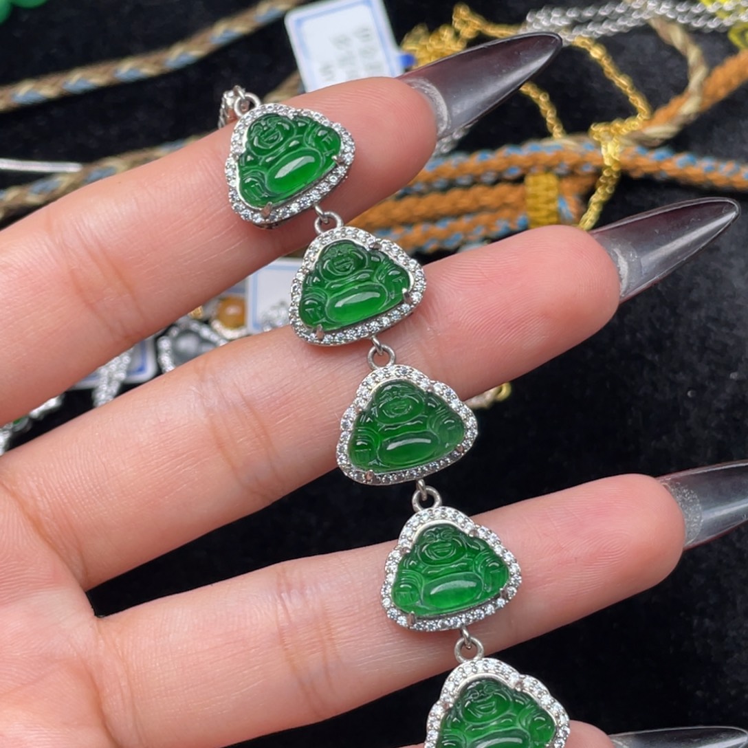 翡翠银S925镶嵌颈饰
