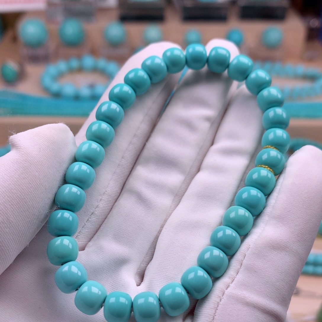 绿松石未镶嵌珠宝奇石直径7.2mm