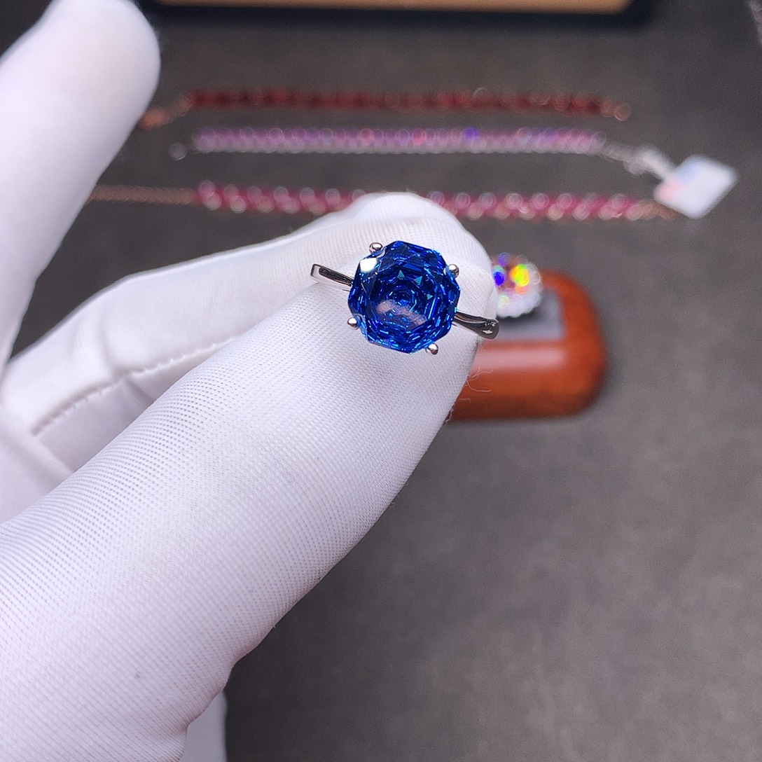 戒指银S925镶嵌托帕石