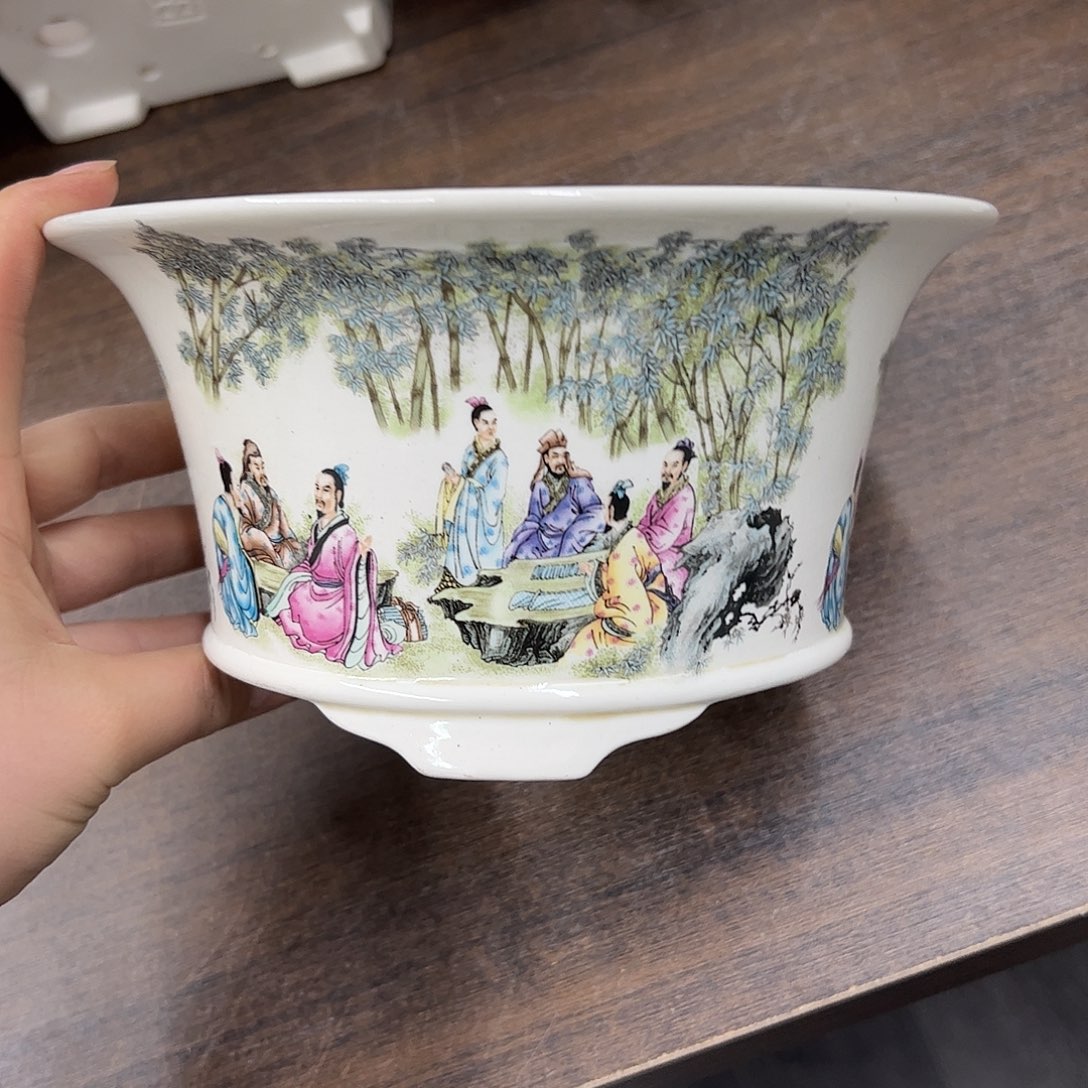 紫砂花盆462号瑕疵20/10cm福利