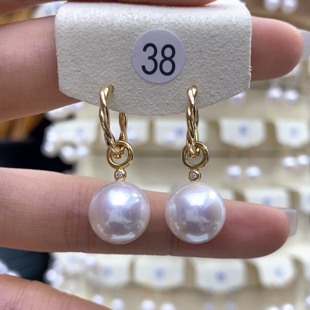 淡水珍珠耳饰银S925镶嵌