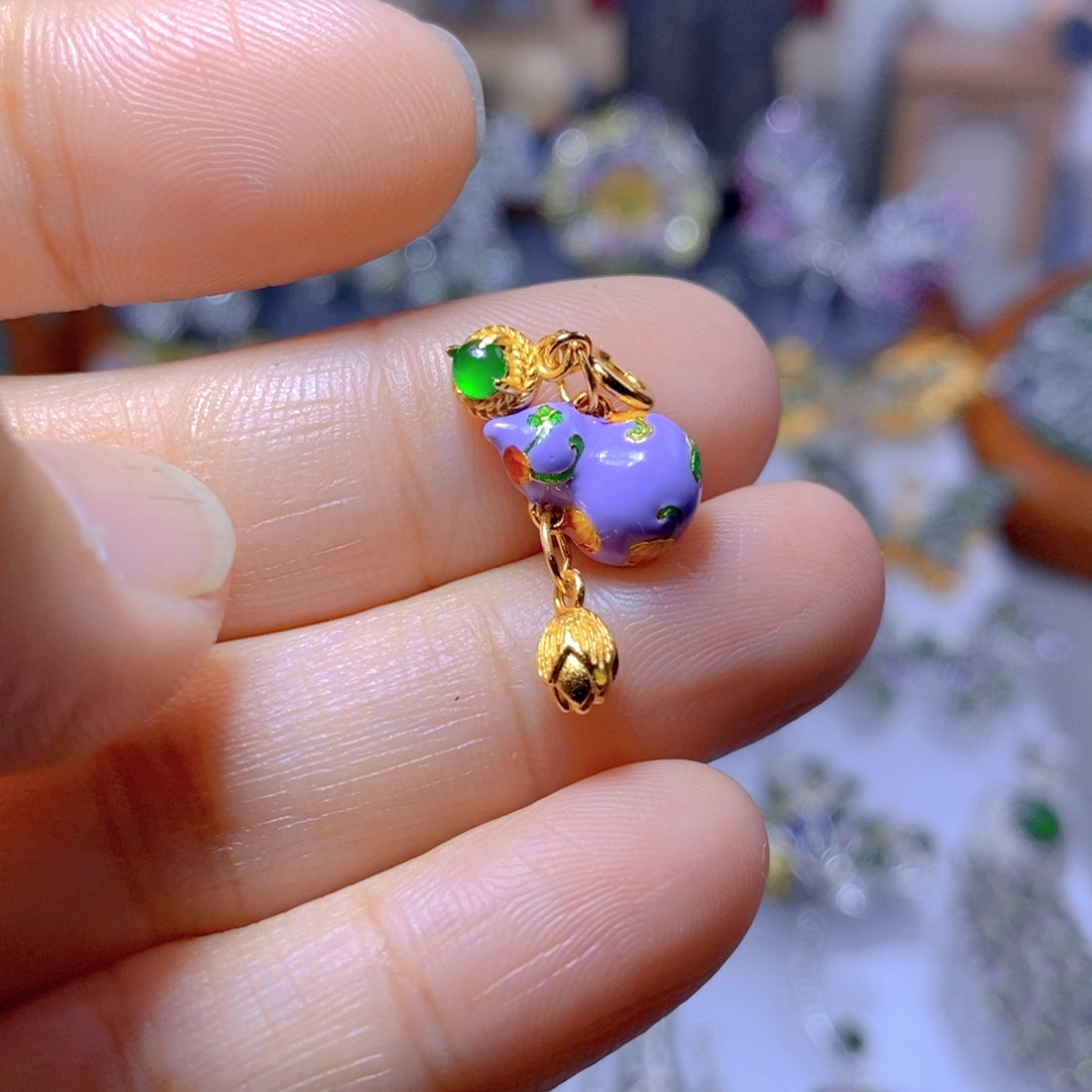 翡翠耳钉银S925镶嵌天然翡翠