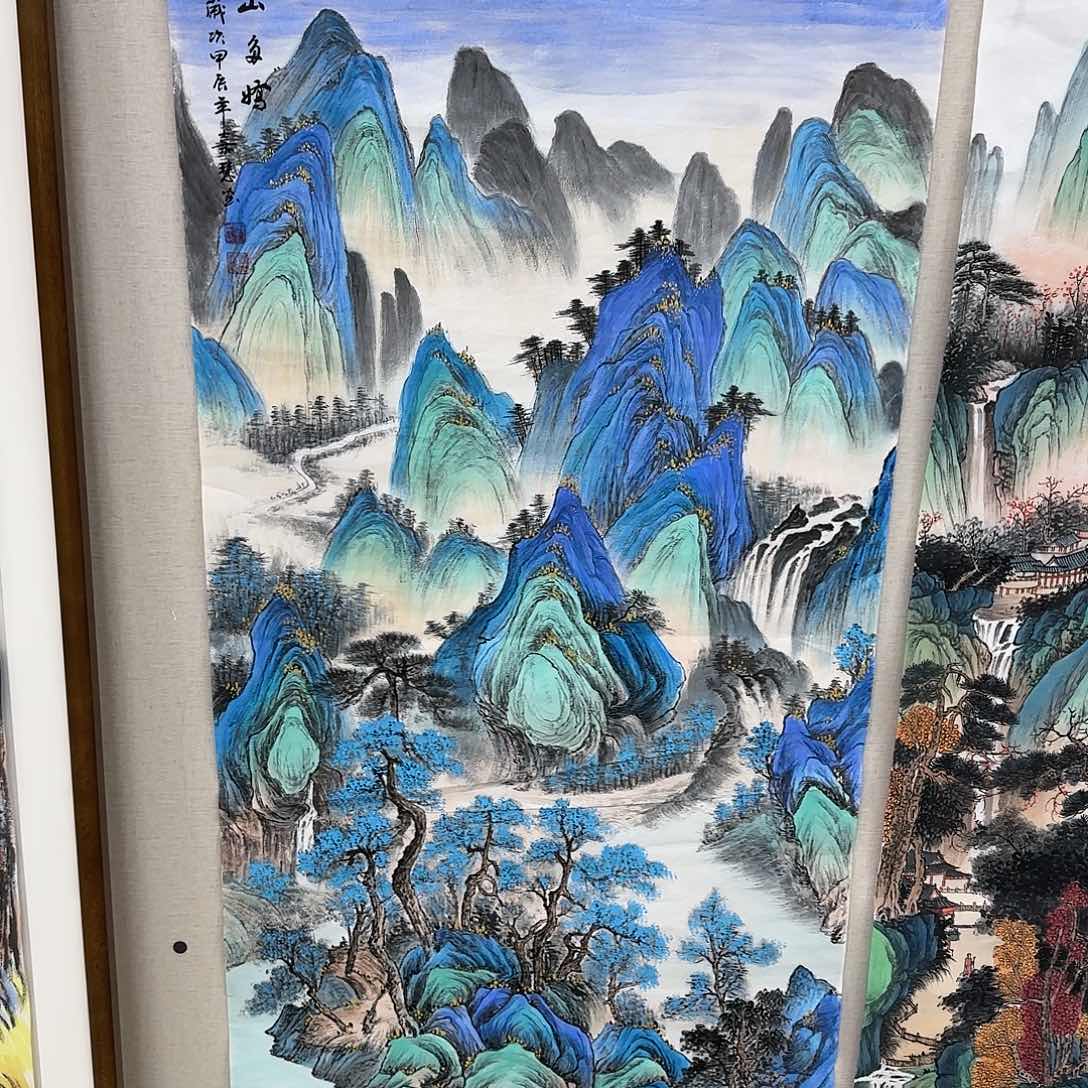 国画尺寸70X138手绘作品