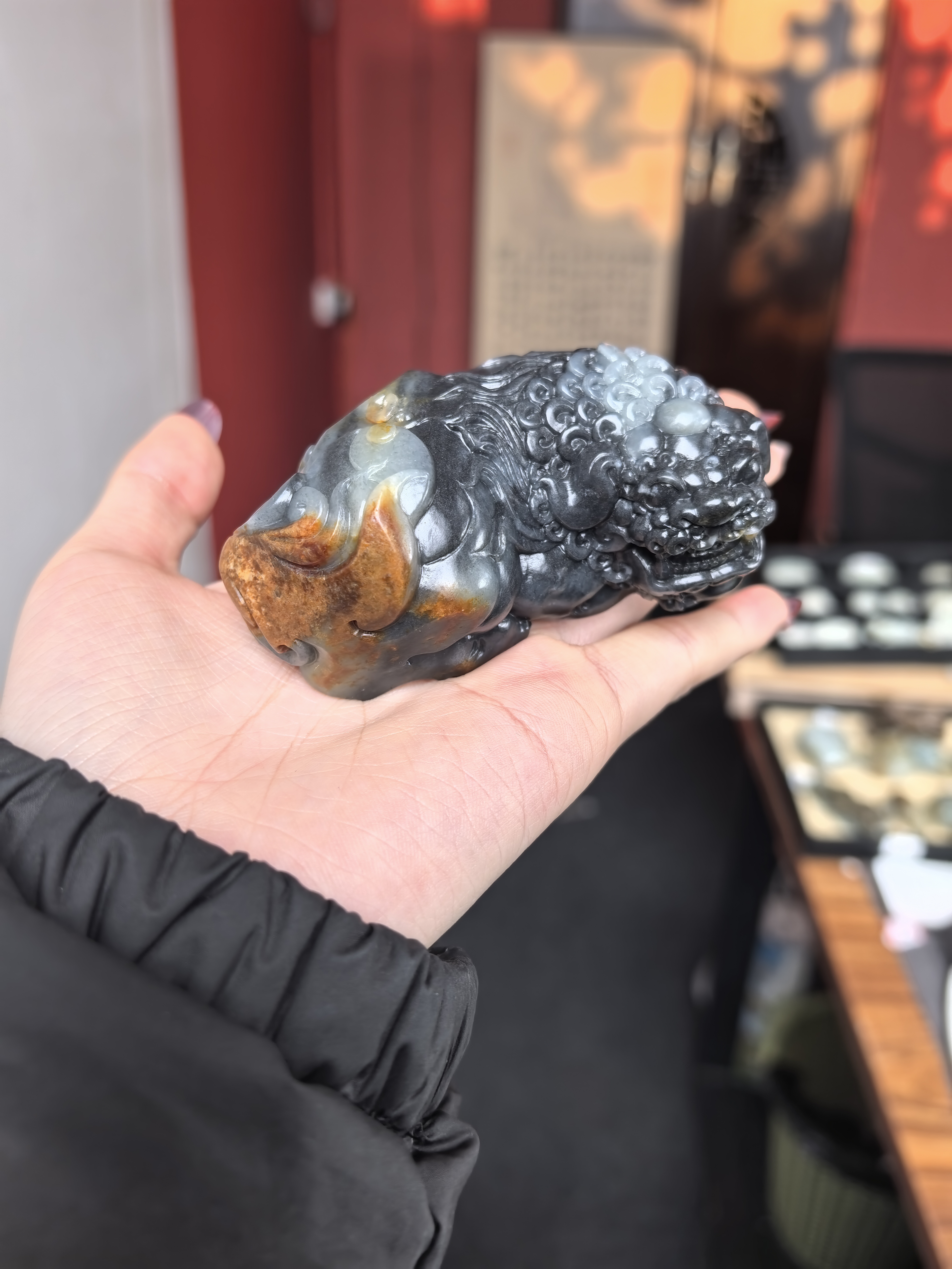天然和田玉手把手把