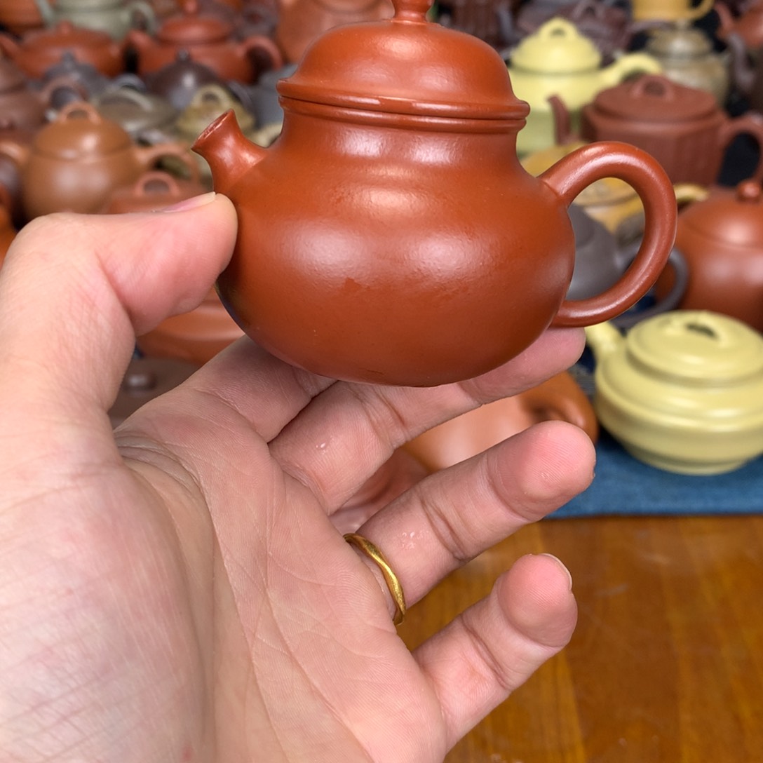 紫砂茶杯泓**押原矿紫砂