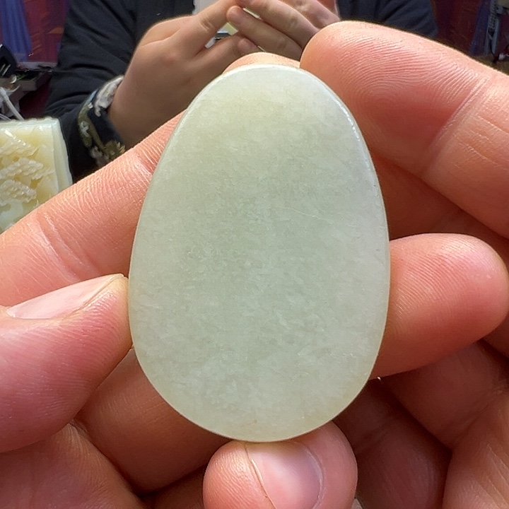 定制和田玉未镶嵌可以做特色大平安扣或者平安牌