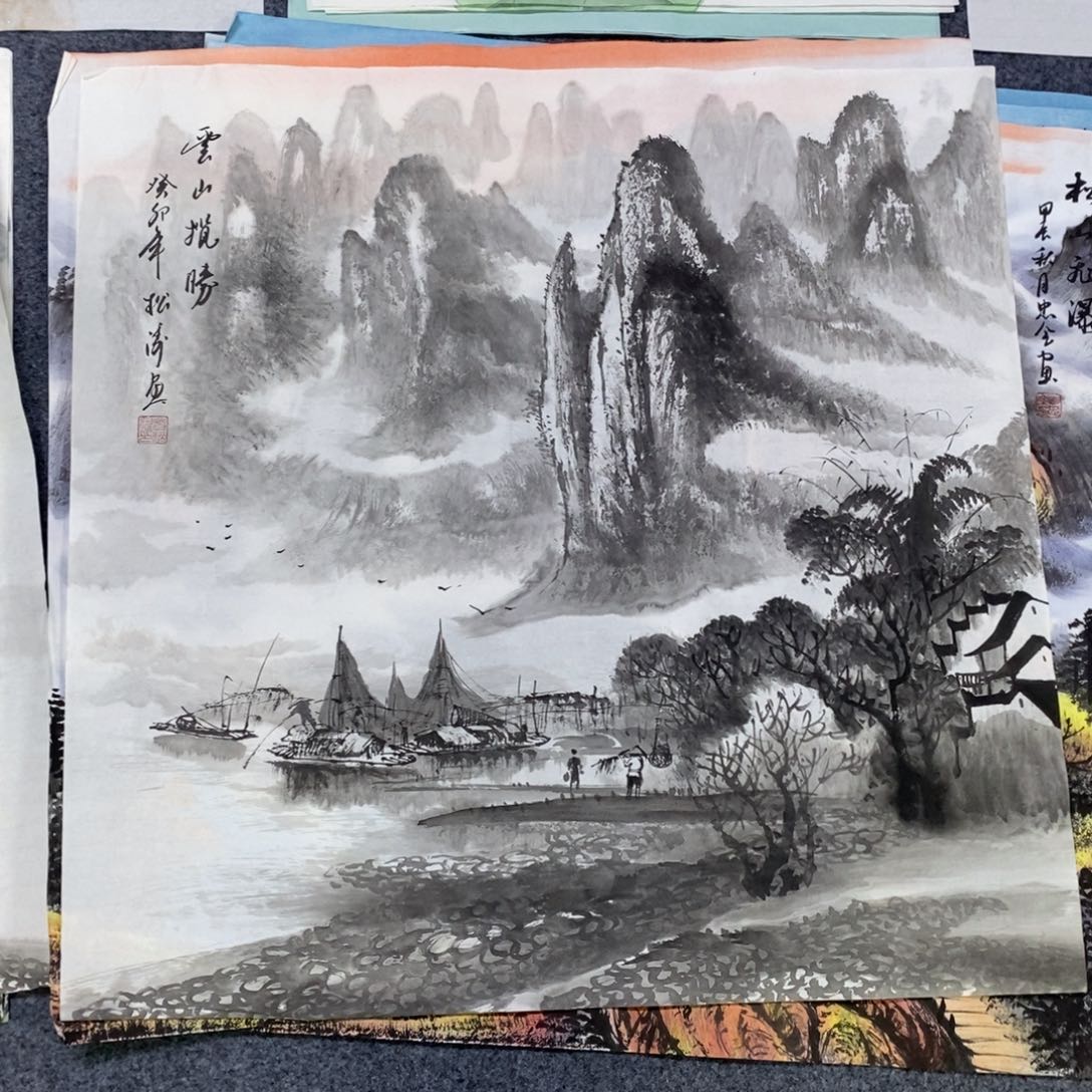 国画尺寸68✖️68写意斗方手绘画