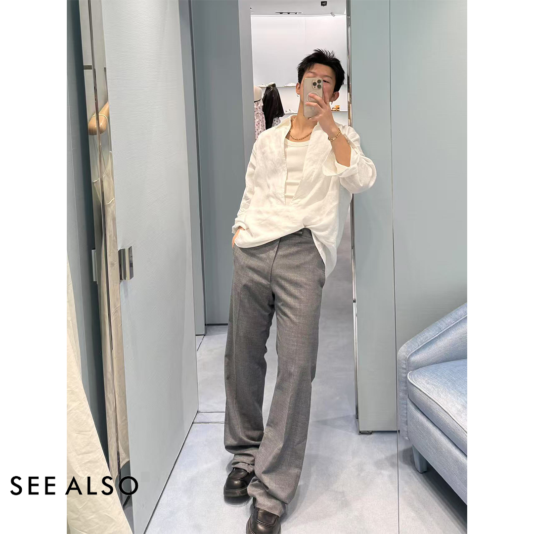 SEE ALSO『超精纺丝光羊毛』垂感百搭新贵老钱直筒显瘦百搭休闲西裤