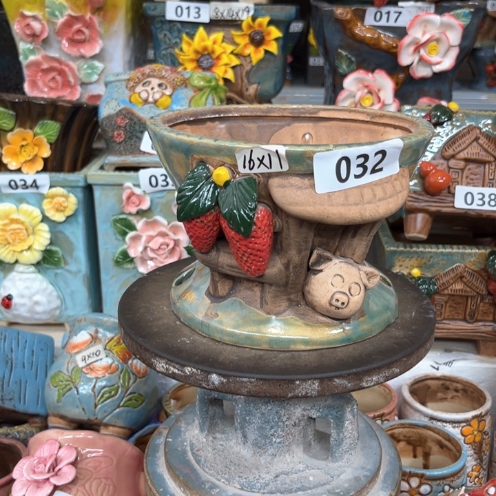 紫砂花盆粗陶材质多肉花盆