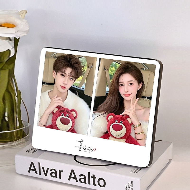 【10寸两宫格相框摆台】免费洗照片定制宝宝相片婚纱照相册全家福