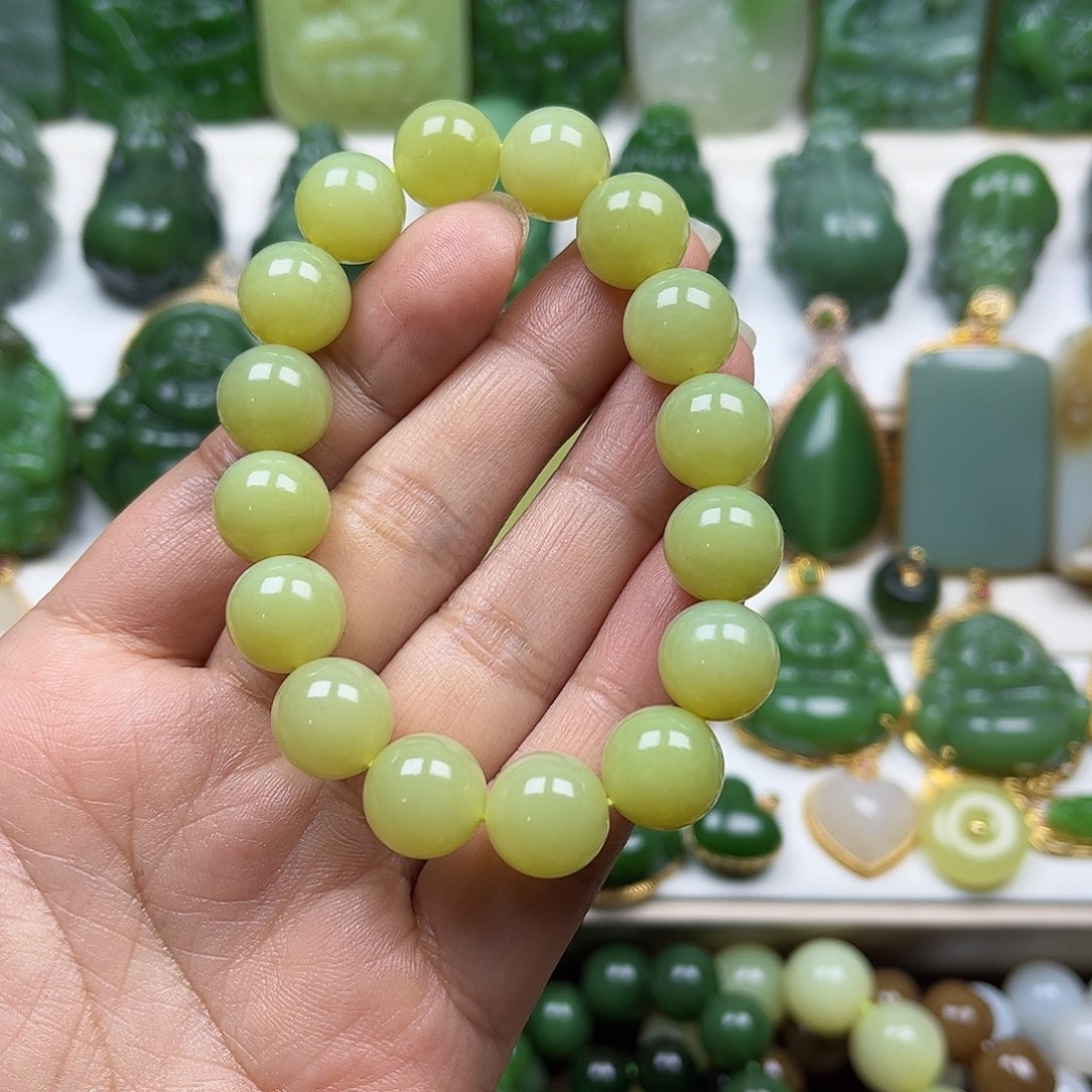 和田玉手串未镶嵌D*D