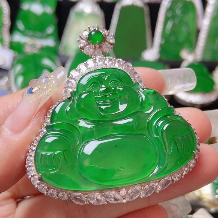 翡翠颈饰银S925镶嵌