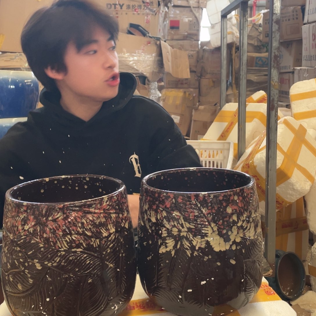 红陶宜兴紫砂花盆