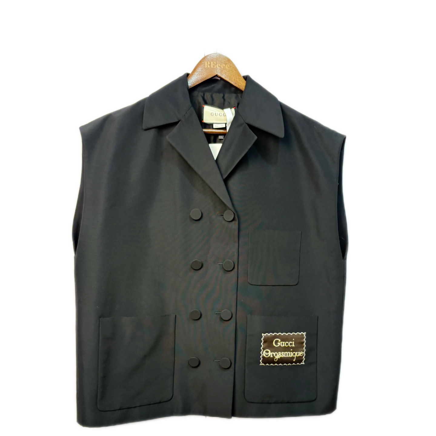 99新 GUCCI/古驰 02233 经典双排扣马甲 42码