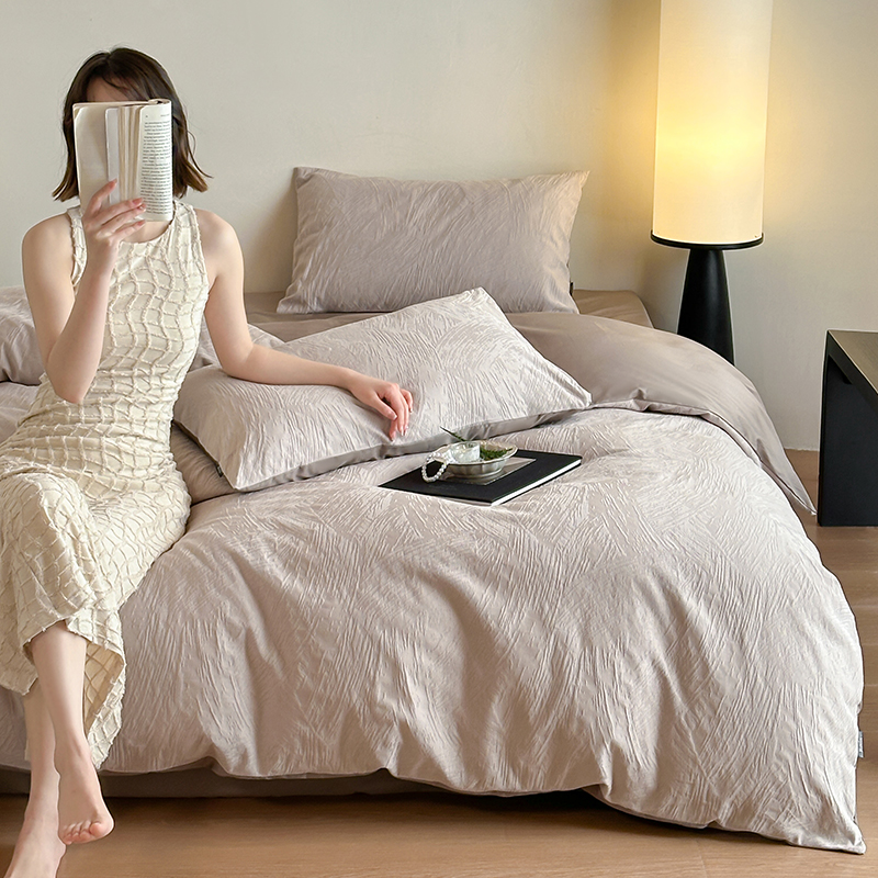 MILASHEN【福利】A类纯棉四件套全棉长绒棉提花新款四件套床上用品