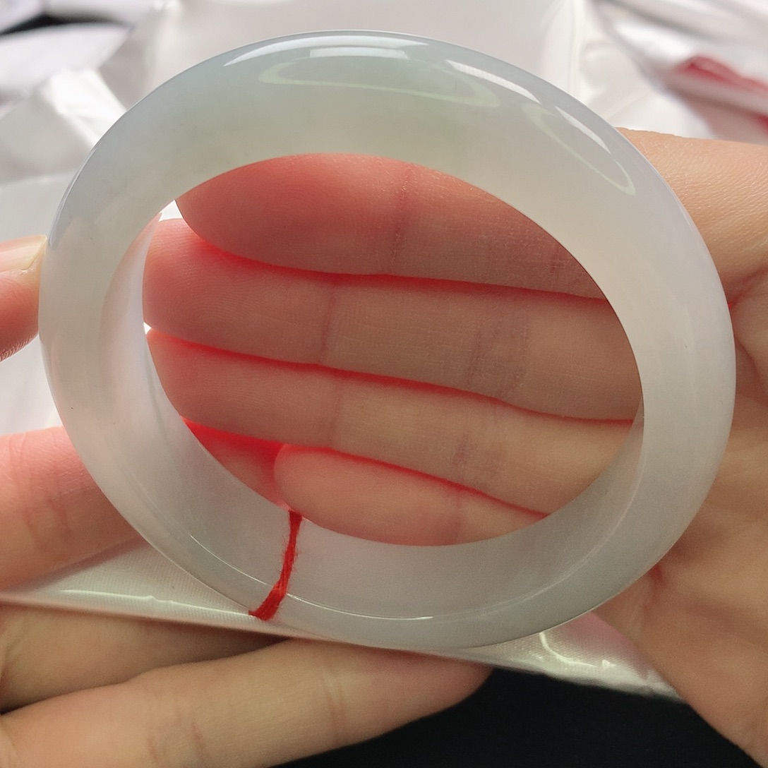 翡翠未镶嵌手镯缅甸5758厚装