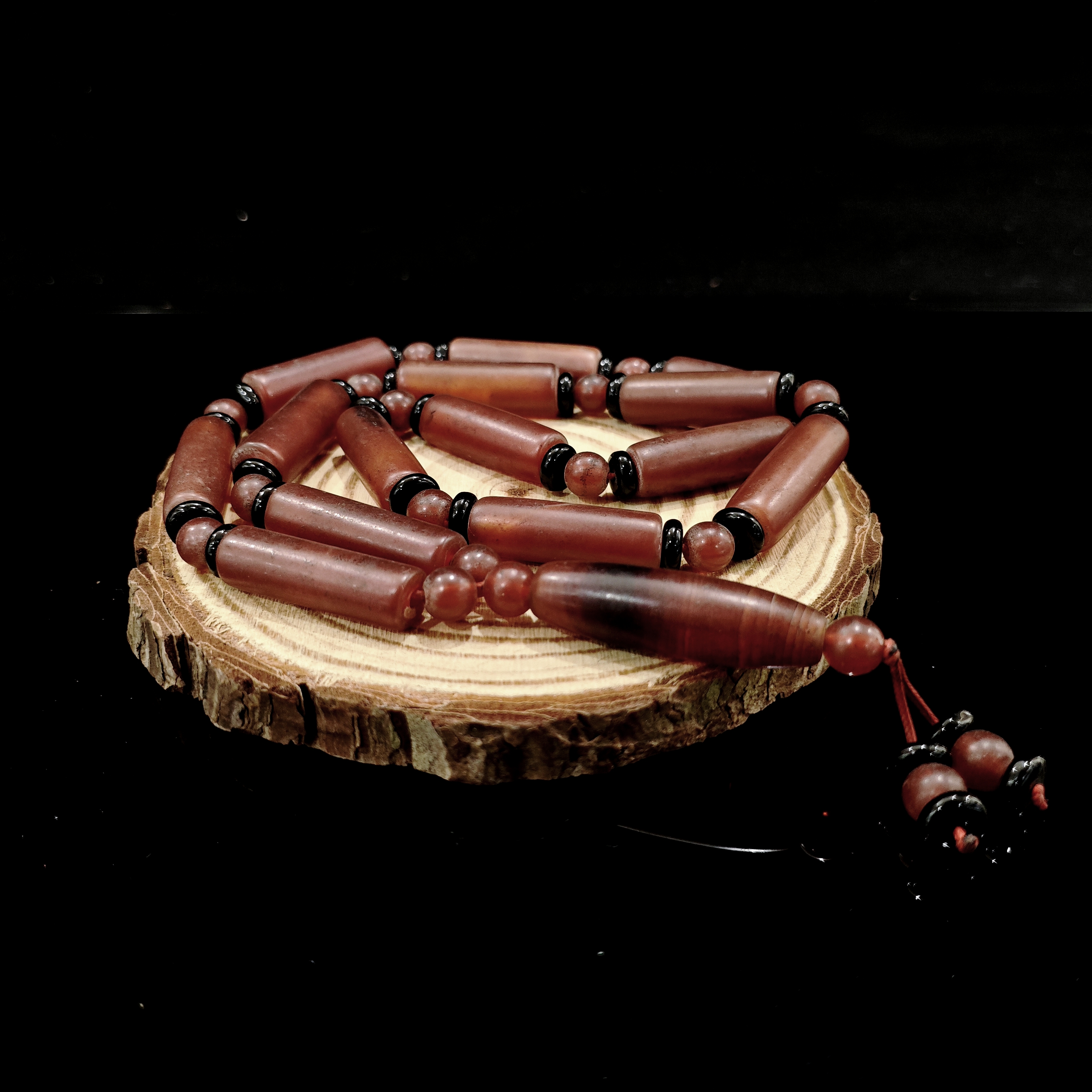 红玛瑙珠串15籽-