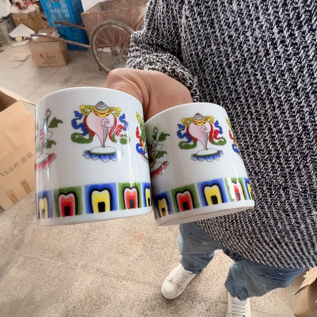 瓷景德镇高温陶瓷八宝2个