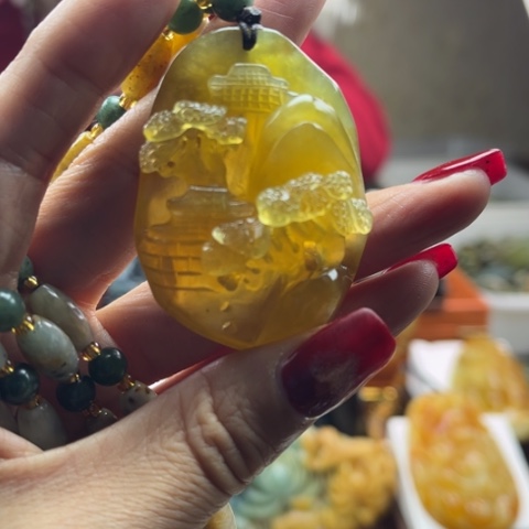 岫玉挂件未镶嵌挂件