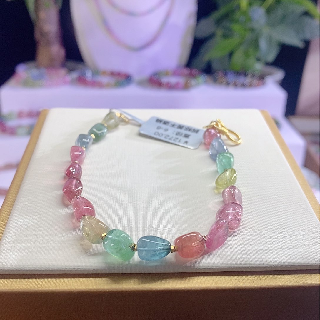 碧玺手链未镶嵌随形