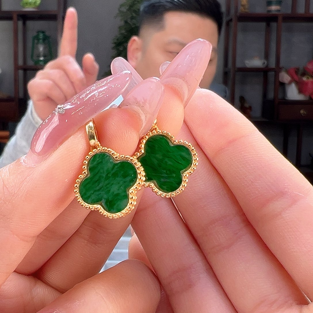 翡翠颈饰银S925镶嵌多样性发货一个