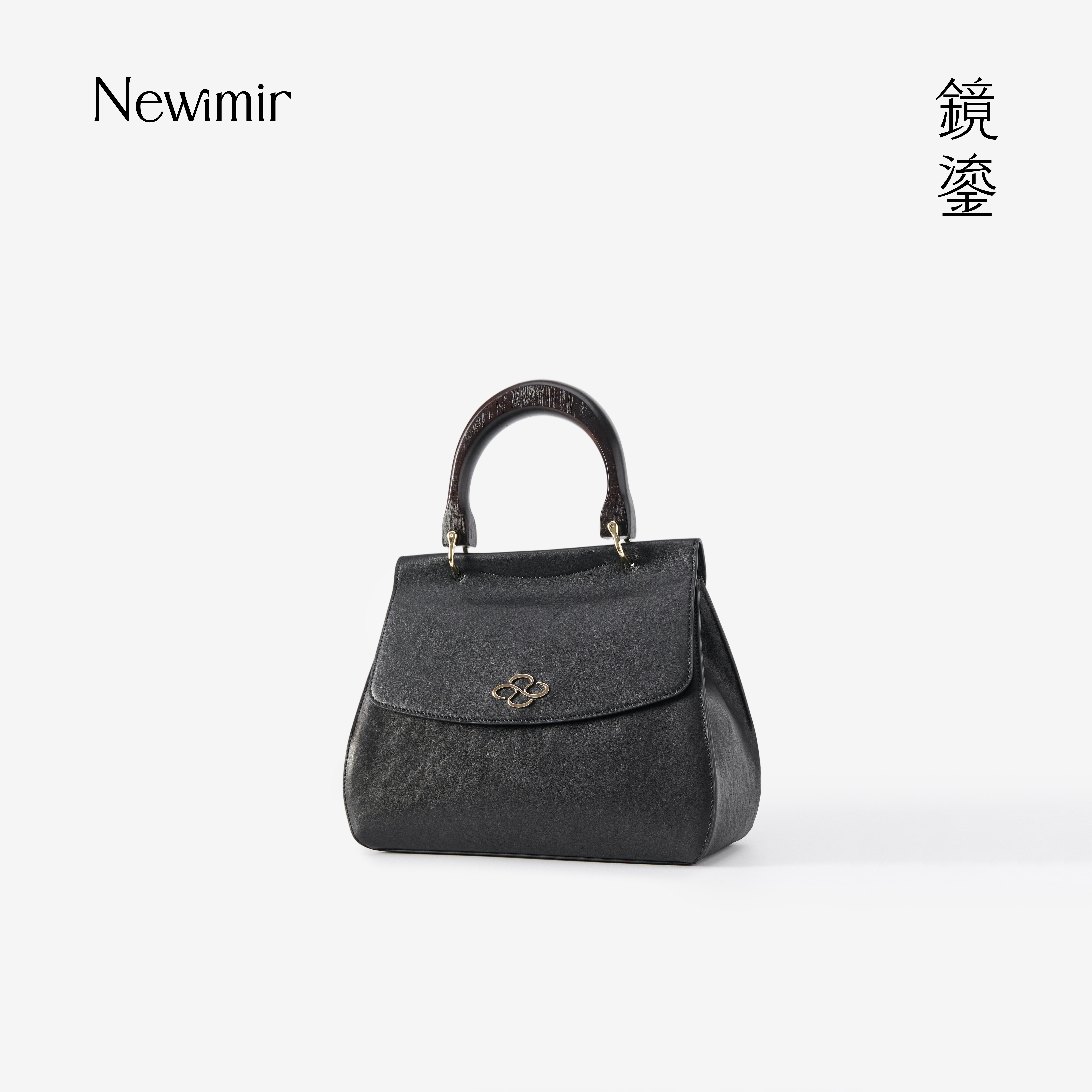 【默持】镜鎏Newimir霞隐系列头层植鞣牛皮通勤肩背木挽手提小挎包
