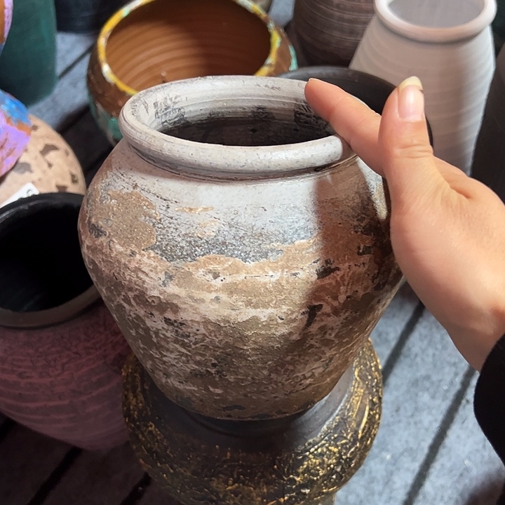 做旧盆默认打孔高15口13