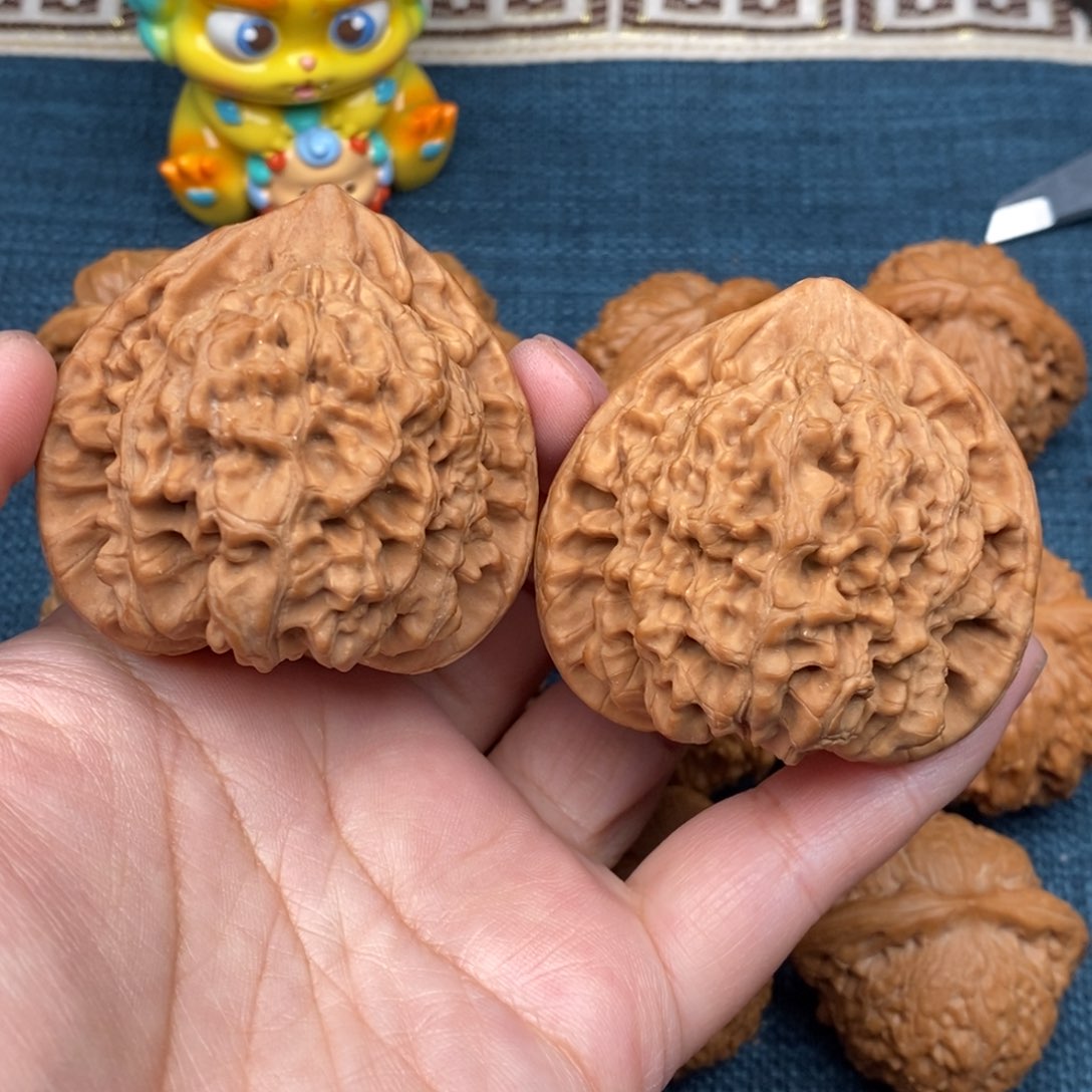 文玩核桃把件51毕业原桩官帽全品59克