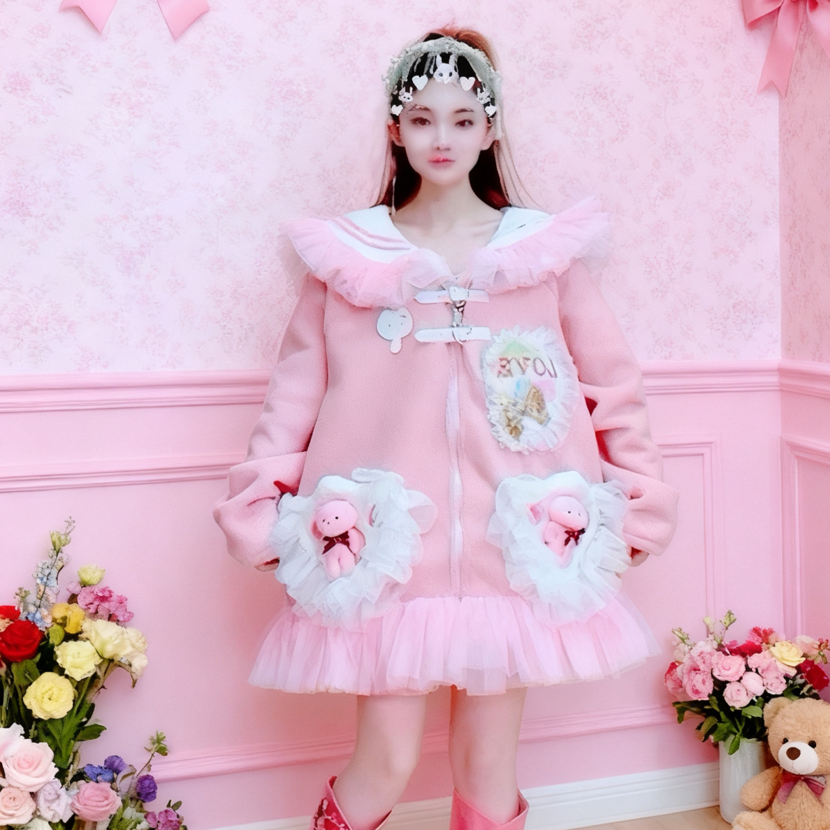 【面条仙仙】3629#冬季保暖洋气减龄毛毛洋气外套