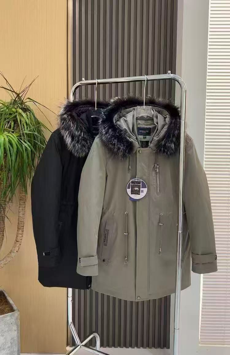 断码清仓~90白鹅绒！冬季男士时尚中长款保暖羽绒服外套