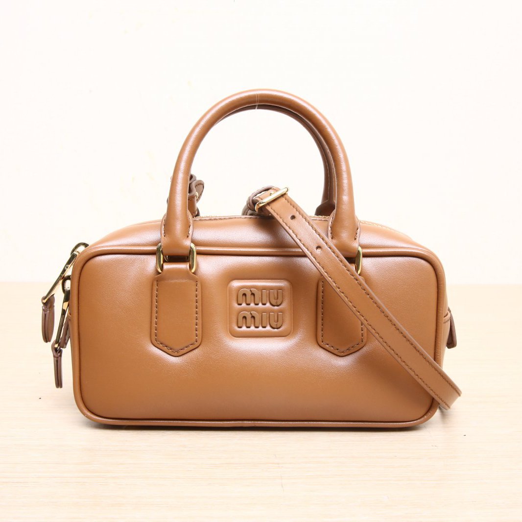 95新 MIU MIU/缪缪 小花姑姑P205226847Arcadie 小号22 焦糖色包